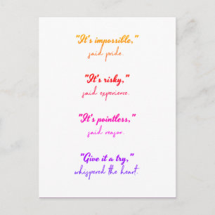 Volg uw hart briefkaart