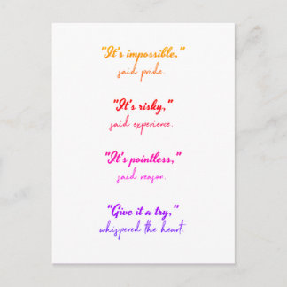 Volg uw hart briefkaart