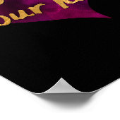 Volg uw hart Poster (zwart met goud) (Hoek)