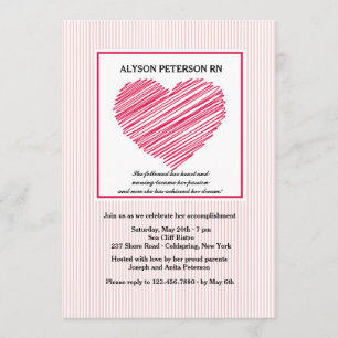 Volg uw hartverpleegkundige Afstuderen uitnodiging