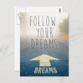 Volg Uw Inspirerend Briefkaart van Dromen (Voorkant / Achterkant)
