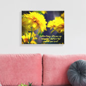 Volg uw Inspirerend prijsopgave voor hartbloemen Canvas Afdruk (Insitu (Woonkamer))