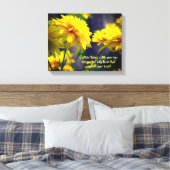 Volg uw Inspirerend prijsopgave voor hartbloemen Canvas Afdruk (Insitu (Slaapkamer))