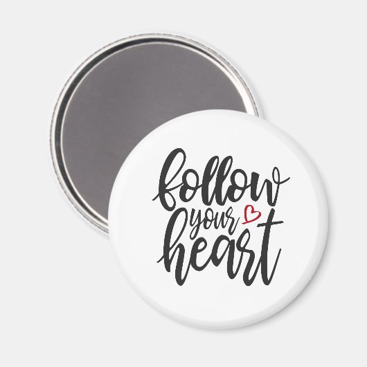 Volg uw Valentijnse offerte van het hart | Magneet (Voorkant / Achterkant)