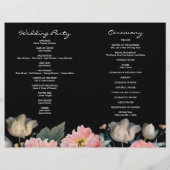 Volgde Romantic Floral Wedding Program Booklet Flyer (Achterkant)