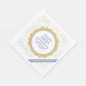 Volgend jaar in Jerusalem Passover Seder Hebrew Wh Servet (Hoek)