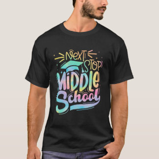 Volgende halte middelbare school 5e klas Afstudere T-shirt