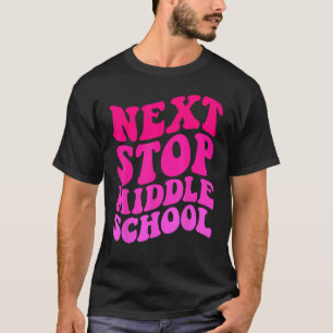 Volgende halte middelbare school basisschool afges t-shirt