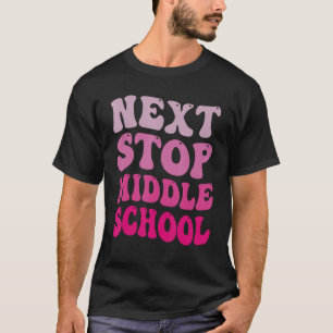 Volgende halte middelbare school basisschool afges t-shirt