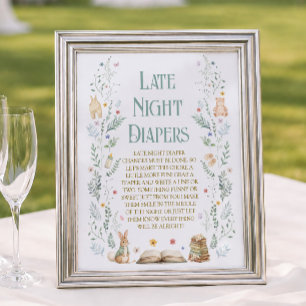 Volgende Hoofdstuk Baby Shower Late Night Luiers Poster