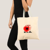 Volgende Stop Albanië Heart Design Canvas tas (Voorkant (product))