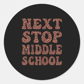 Volgende Stop Middelbare School Afstuderen CL Tren Ronde Sticker