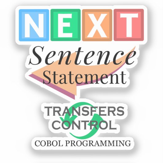 Volgende zin-statement in Cobol-programmering Sticker (Voorkant)