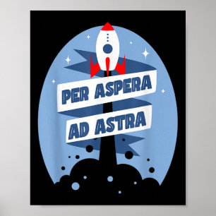 Volgens Aspera en Astra beroemde filosofie citaten Poster