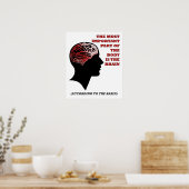 Volgens de grappige hersenposter poster (Keuken)