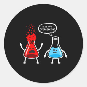 Volgens mij overdrijf je met Nerd Chemistry Ronde Sticker