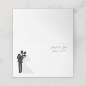 Volgnaam Plaats kaartje-Wedding Couple-Aangepaste  (Buitenkant ongevouwen)