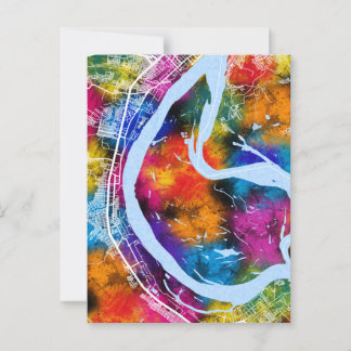 Volgograd Rusland Stadsplattegrond Briefkaart