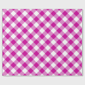Volgorde nachten: Roze in wit gingham, pakpapier (Vlak)