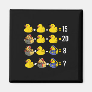 Volgorde van bewerkingen Duckie Quiz Rubber Eend W Magneet