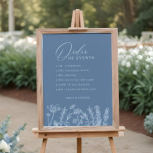 Volgorde van de evenementen Wedding Periwinkle Wil Poster