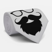 Volgroeide grappige baard man stropdas (Opgerold)