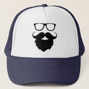 Volgroeide grappige baard man trucker pet