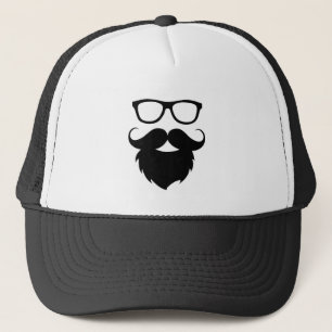 Volgroeide grappige baard man trucker pet