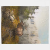"Volharding De Eland" Fleece Deken (Voorkant (Horizontaal))