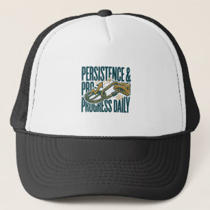 Volharding & Vooruitgang Dagelijkse Motivatie Vrac Trucker Pet