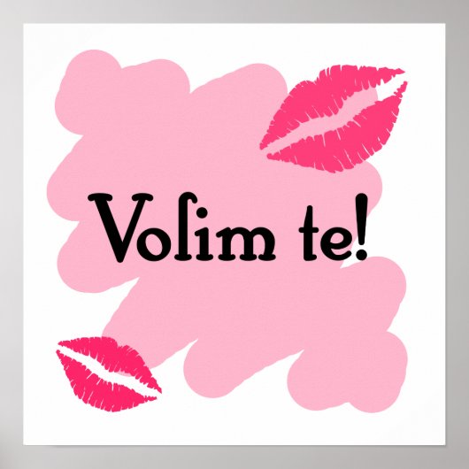 Volim-te - Kroatisch hou ik van je Poster (Voorkant)