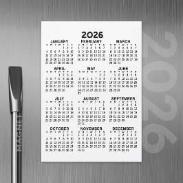 Voljaar Uitzicht Kalender - Basis Magnetische Kaar Magnetische Uitnodiging