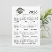 Voljarig Uitzicht Kalender met Bedrijf Logo Kaart (Staand voorkant)