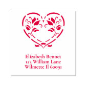 Volk bloemhart  zelfinktende stempel (Design)