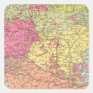 Volkerkarte tegen Oesterreich Ungarn, Oostenrijk H Vierkante Sticker