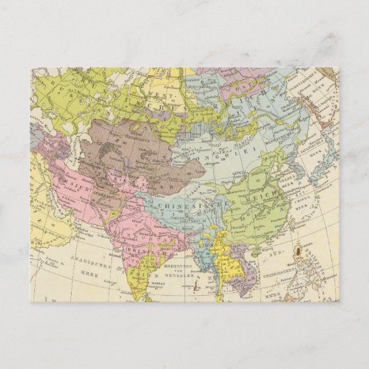 Volkerkarte von Asien - Carte de l'Asie (Devant)