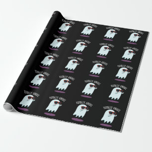 Volkomen Griezelfunctie Funny Ghost Pun Donkere BG Cadeaupapier