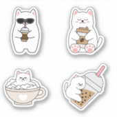 Volkomen Schattige kattenliefhebbers Sticker (Voorkant)