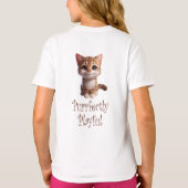 Volkomen speelse Schattigee kat T-shirt (Achterkant)