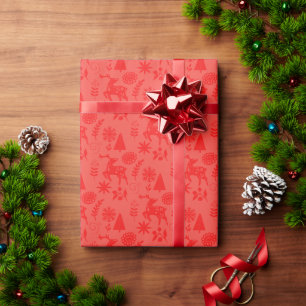 Volks Kunst Herten Bos Rood Cadeau Cadeaupapier