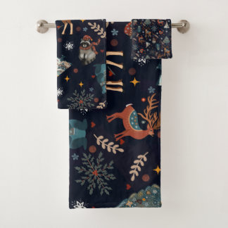 Volks Kunst Kerstmis Bad Handdoek