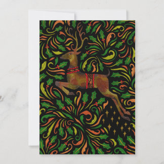 Volks Kunst Rendier Kerstkaart