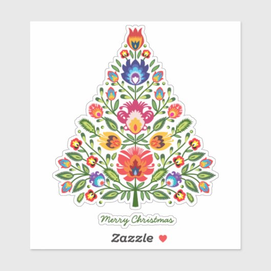 Volksbetovering: Kerstboom Sticker (Vel)