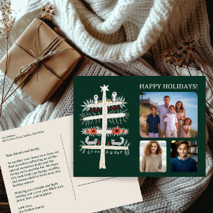 Volksboom van het Leven Kerstvakantie CUSTOM 3 Fot Briefkaart