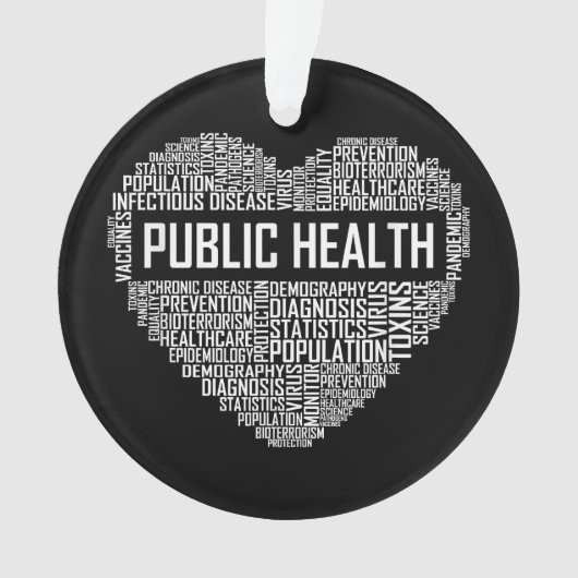 Volksgezondheid Hartgeschenk Gezondheidszorgmedewe Ornament (voorkant)