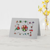 Volkskunst Bloemstukken  Kaart (Gele Bloem)