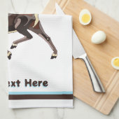 Volkskunst Caribou/rendieren Theedoek (Quarter Fold)