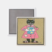 Volkskunst CAT Magneet (Voorkant / Achterkant)
