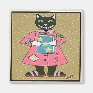 Volkskunst CAT Magneet