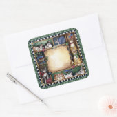 Volkskunst Kittens Sticker (Envelop)